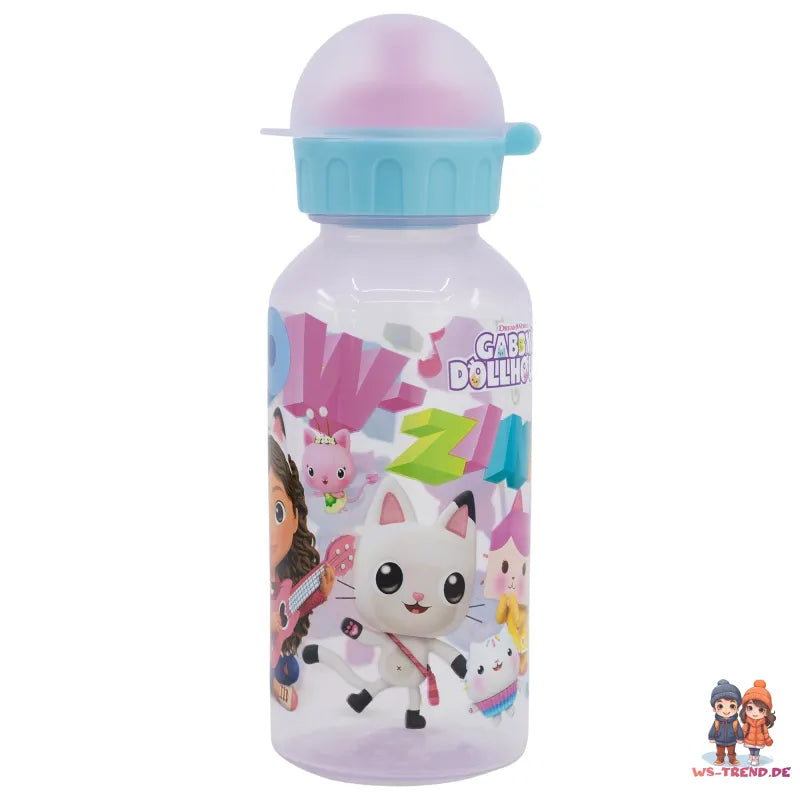 Gabbys Dollhouse Kinder 4 tlg Set Brotdose 3 Kammern Trinkflasche Besteck - WS-Trend.de