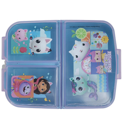 Gabbys Dollhouse Kinder Mädchen 2 tlg Set Brotdose 3 Kammern Trinkflasche - WS-Trend.de