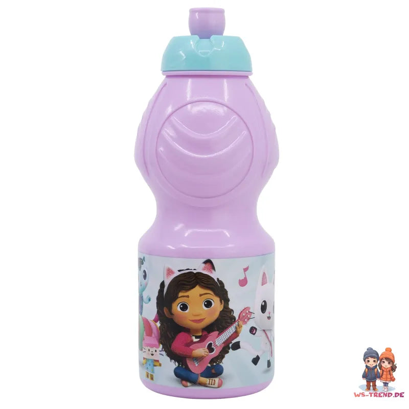 Gabbys Dollhouse Kinder Mädchen 2 tlg Set Brotdose 3 Kammern Trinkflasche - WS-Trend.de