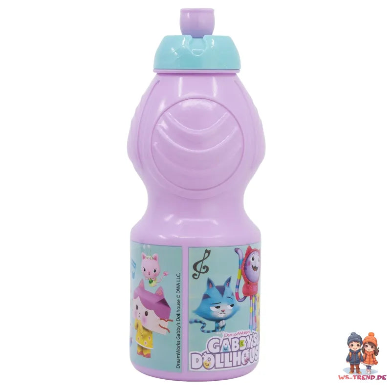 Gabbys Dollhouse Kinder Mädchen 2 tlg Set Brotdose 3 Kammern Trinkflasche - WS-Trend.de