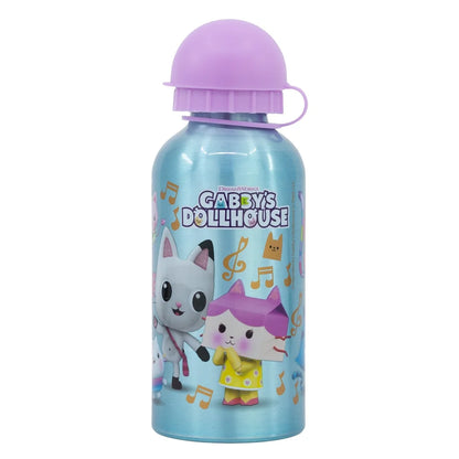 Gabbys Dollhouse Kinder 4 tlg Set Brotdose 3 Kammern Alu-Trinkflasche Besteck - WS-Trend.de