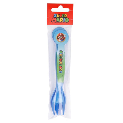 Super Mario Luigi Kinder 4 teiliges Set Brotdose - Gabel Löffel Alu-Trinkflasche - WS-Trend.de