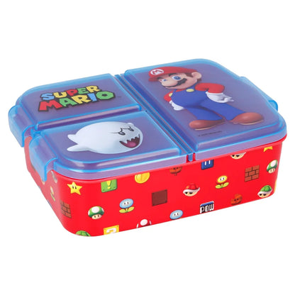 Super Mario Luigi Kinder 4 teiliges Set Brotdose - Gabel Löffel Alu-Trinkflasche - WS-Trend.de
