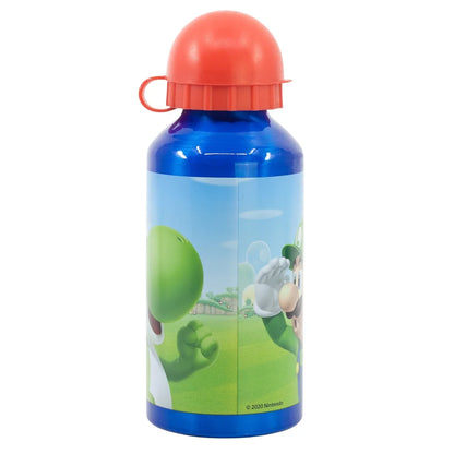 Super Mario Luigi Kinder 4 teiliges Set Brotdose - Gabel Löffel Alu-Trinkflasche - WS-Trend.de