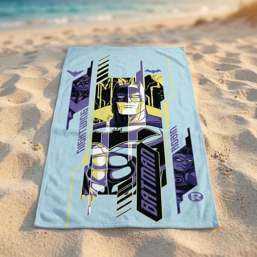 DC Comics Batman Robin Night Wing Badetuch Strandtuch - WS-Trend.de Duschtuch Handtuch XL 70x140 cm Schwarz