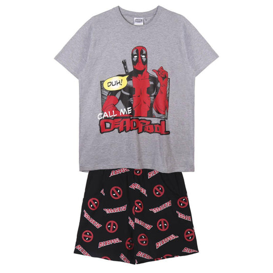 Marvel Deadpool Herren kurzarm Schlafanzug Pyjama Nachtwäsche - WS-Trend.de S - XXL Baumwolle