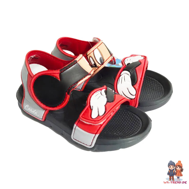 Disney Mickey Maus Kinder Sandalen Latschen Hausschuhe Klett - WS-Trend.de Gr. 22 bis 29