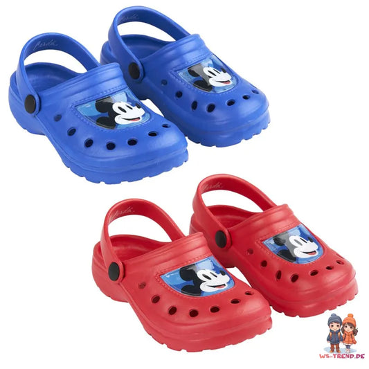 Disney Mickey Maus Jungen Kinder Clogs Badeschuhe - WS-Trend.de Latschen 22 bis 29