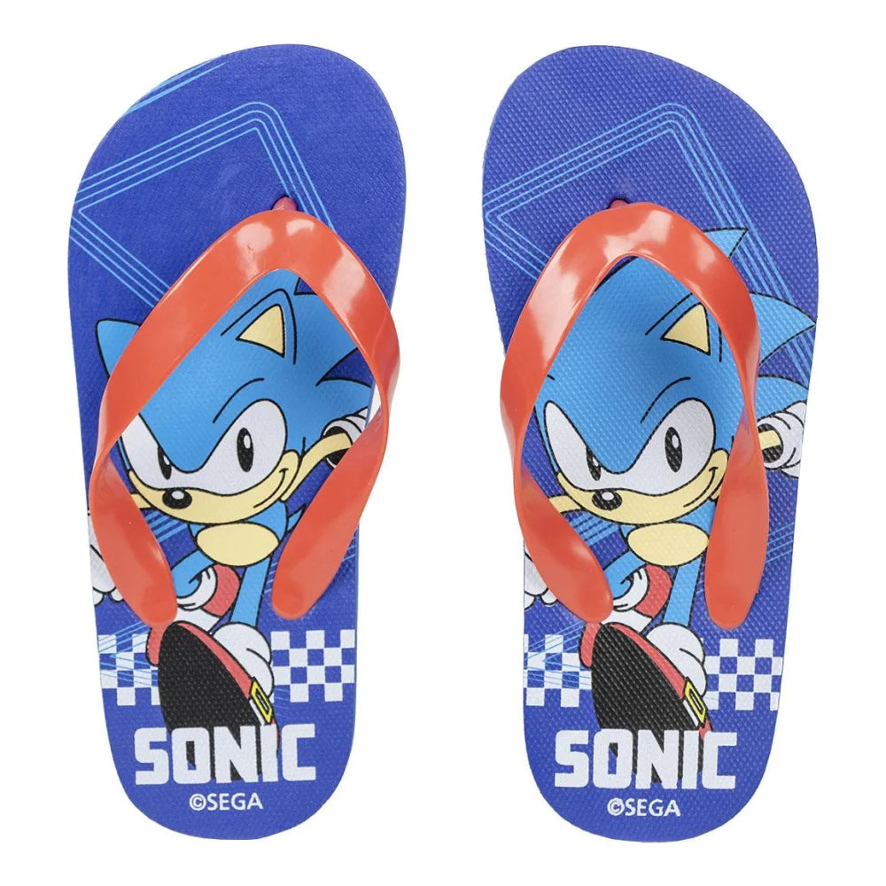 Sonic The Hedgehog Flip Flops Kinder Sandalen Zehentrenner Latschen - WS-Trend.de