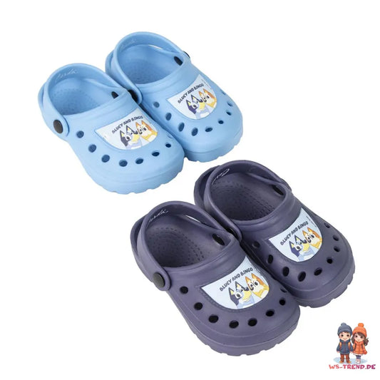 Bluey und Bingo Kinder Clogs Badeschuhe Latschen - WS-Trend.de Gr. 24 bis 31