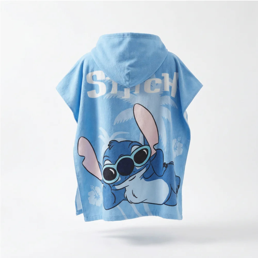 Disney Lilo Stitch Kinder Mädchen Mikrofaser Poncho Badetuch 55x110 cm - WS-Trend.de