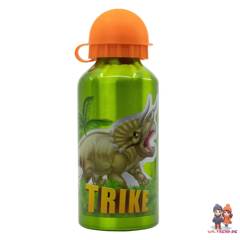 Dinosaurier T-Rex Kinder 2 teiliges Set Brotdose mit 3 Kammern Alu-Trinkflasche - WS-Trend.de