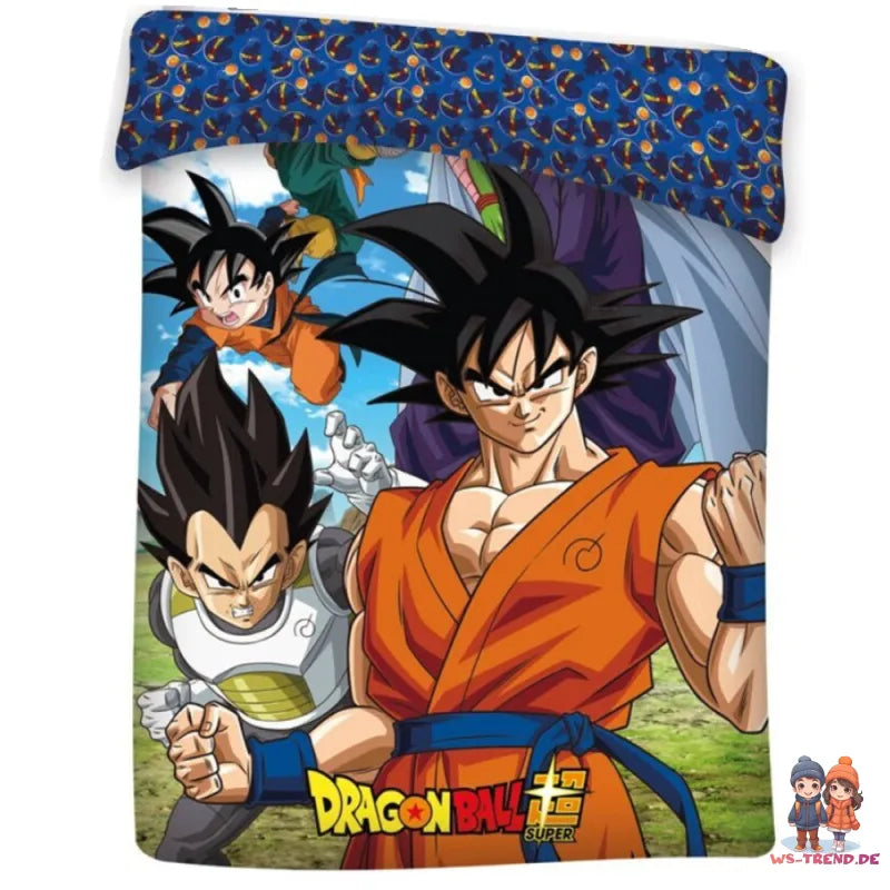Anime Dragon Ball Goku Flanell Bettwäsche Set 135-140x200 65x65 - WS-Trend.de 100% Baumwolle