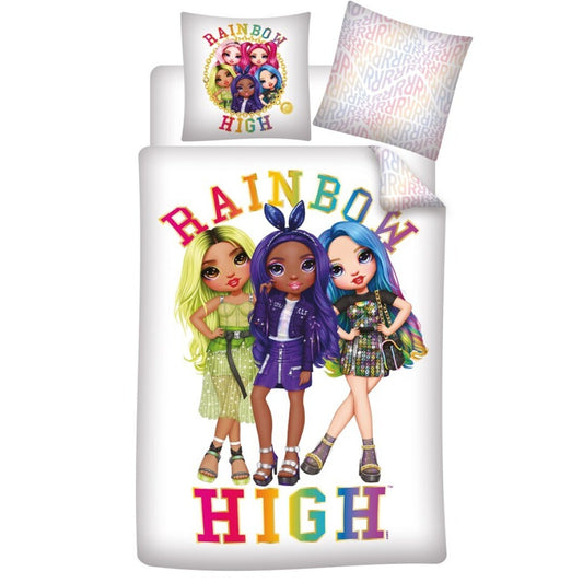 Rainbow High Kinder Mädchen Mikrofaser Bettwäsche 2tlg Set 135/140x200 cm