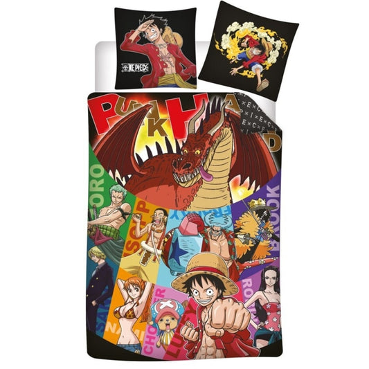 Anime One Piece Ruffy Kinder Bettwäsche Mikrofaser 2tlg Set - WS-Trend.de Luffy 135/140x200 63x63 cm