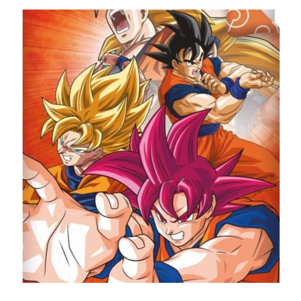 Dragonball Goku Kinder Bettwäsche Mikrofaser 2tlg Set 135/140x200 63x63 - WS-Trend.de cm
