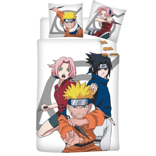 Anime Naruto Kinder Bettwäsche 2tlg. Set 135-140x200 65x65 Sakura Sasuke