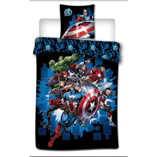 Marvel Avengers Thor Hulk Captain America Bettwäsche 2tlg. Set 135-140x200 65x65 - WS-Trend.de
