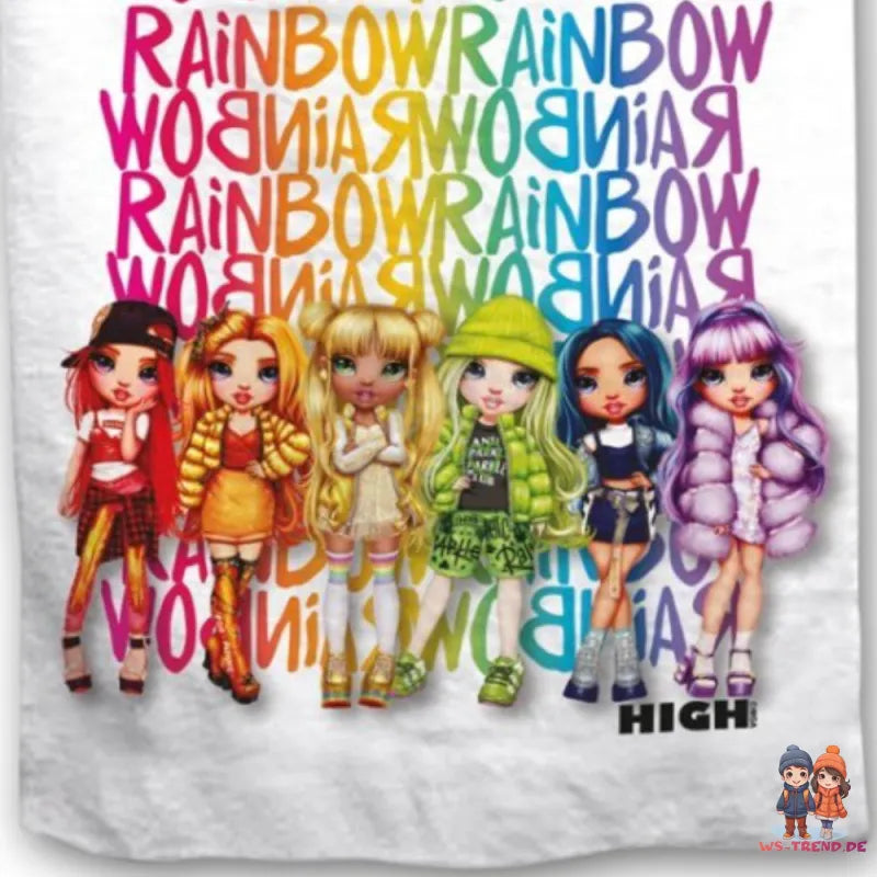 Rainbow High Girls Kinder Mikrofaser Strandtuch Badetuch XL 70x140 - WS-Trend.de Handtuch