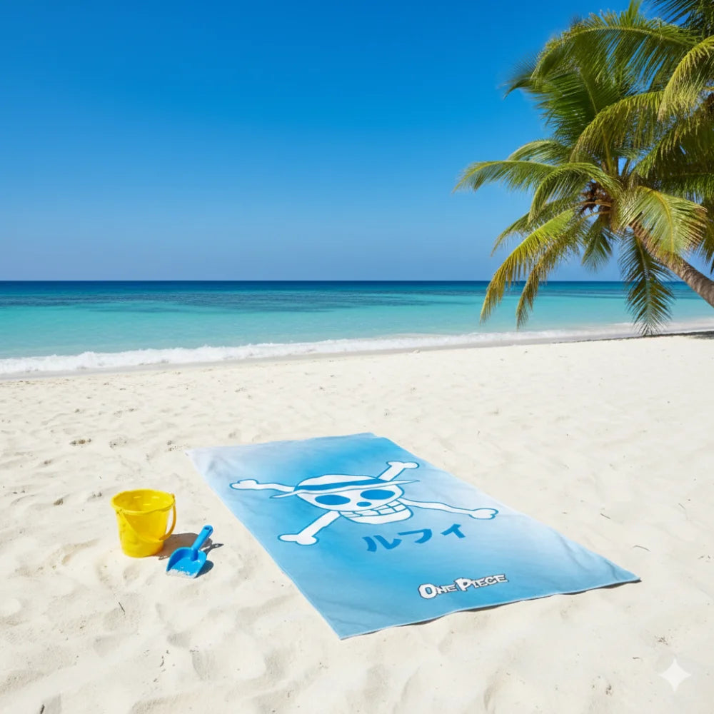 One Piece Ruffy and Friends Anime Badetuch Strandtuch 70x140cm Baumwolle - WS-Trend.de Handtuch XL 70x140
