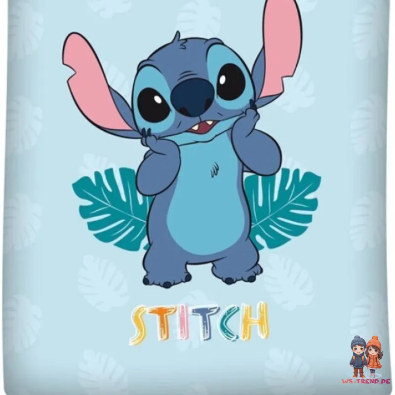 Disney Stitch Kinder Mikrofaser Bettwäsche 2tlg. Set 135-140x200 65x65 cm - WS-Trend.de