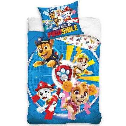 Paw Patrol Chase Skye Kinder Bettwäsche 2tlg. Set 135-140x200 65x65 cm - WS-Trend.de