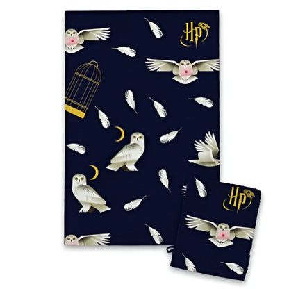 Harry Potter Hogwarts 3 tlg Set Kinder Bademantel Handtuch Handschuh - WS-Trend.de Gr. 98 -128