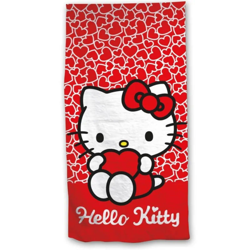 Hello Kitty Kinder Mikrofaser Strandtuch Handtuch Badetuch 70x140 cm - WS-Trend.de