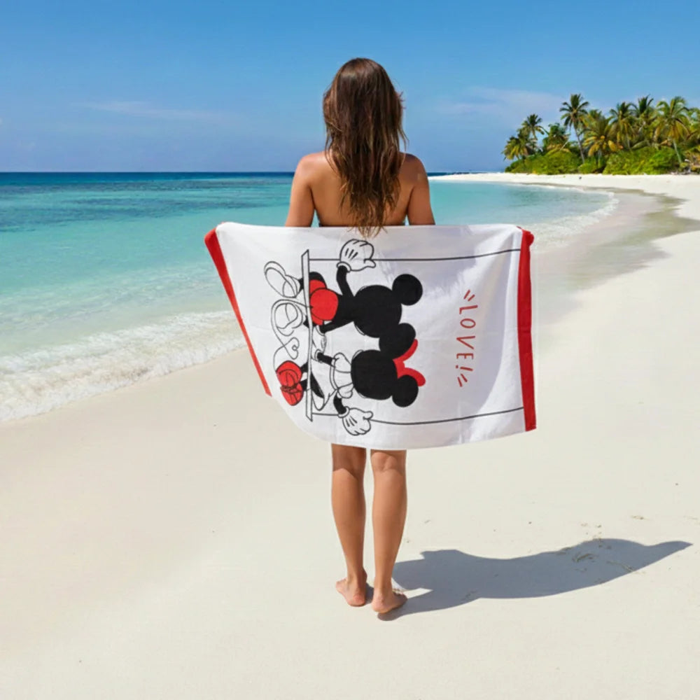 Disney Minnie und Mickey Maus Badetuch XL Strandtuch 70x140 - Baumwolle - WS-Trend.de Mouse - Badehandtuch XXL NEU