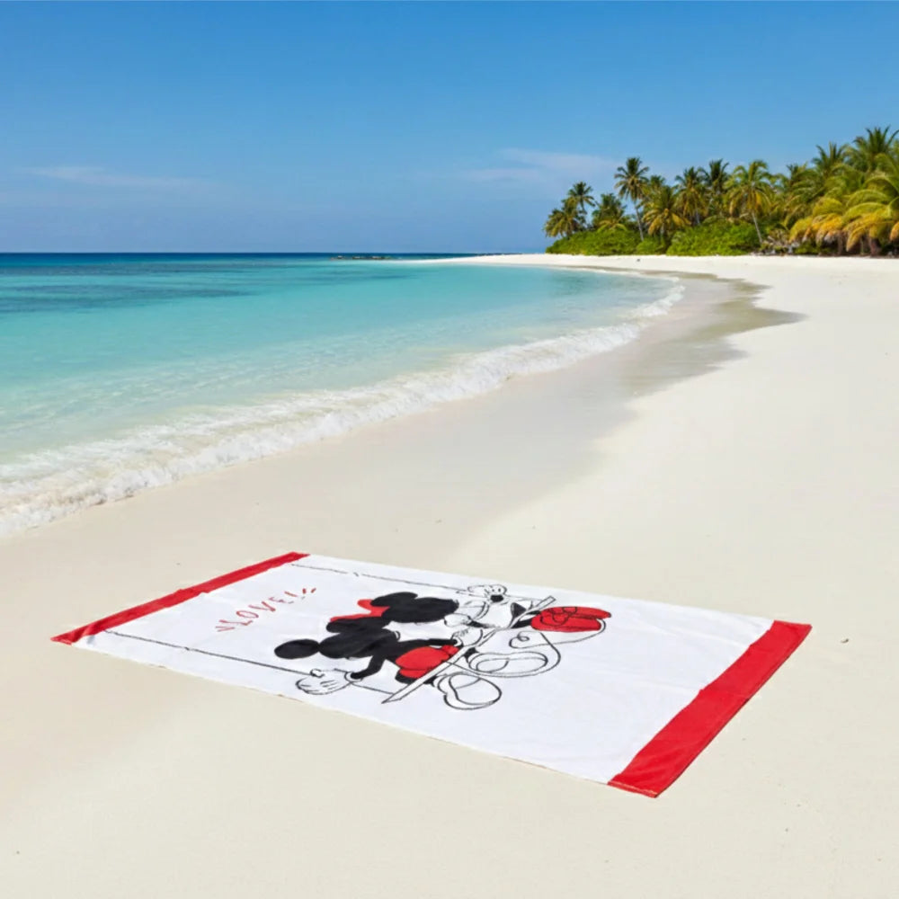 Disney Minnie und Mickey Maus Badetuch XL Strandtuch 70x140 - Baumwolle - WS-Trend.de Mouse - Badehandtuch XXL NEU