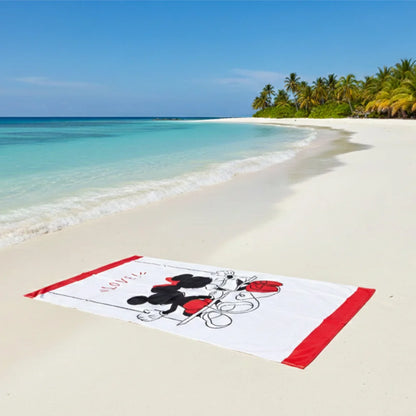 Disney Minnie und Mickey Maus Badetuch XL Strandtuch 70x140 - Baumwolle - WS-Trend.de Mouse - Badehandtuch XXL NEU