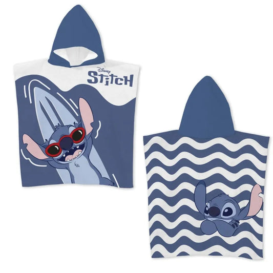 Disney Lilo Stitch Kinder Mädchen Mikrofaser Poncho Badetuch 55x110 cm - WS-Trend.de