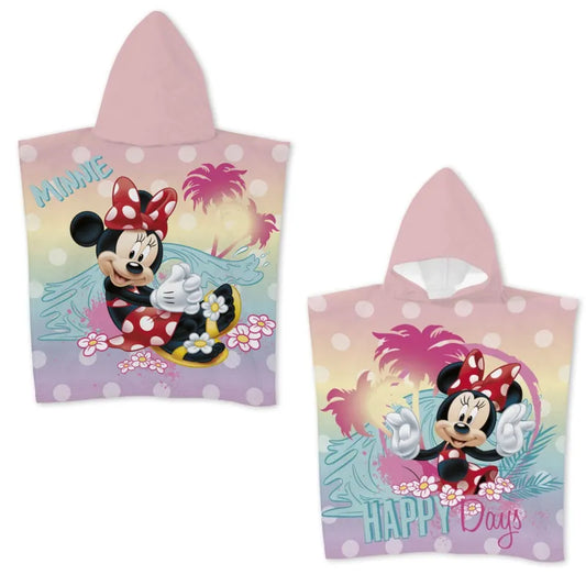 Disney Minnie Maus Kinder Mikrofaser Poncho Badetuch Badeponcho 55x110 cm - WS-Trend.de