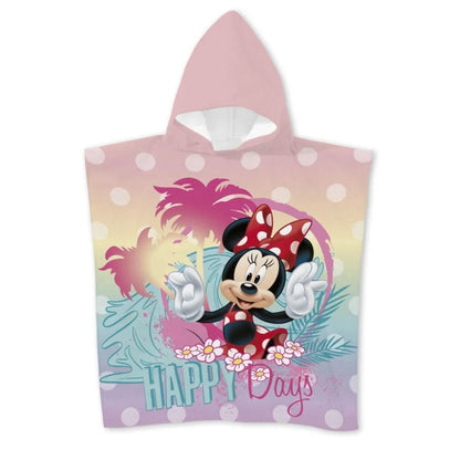 Disney Minnie Maus Kinder Mikrofaser Poncho Badetuch Badeponcho 55x110 cm - WS-Trend.de