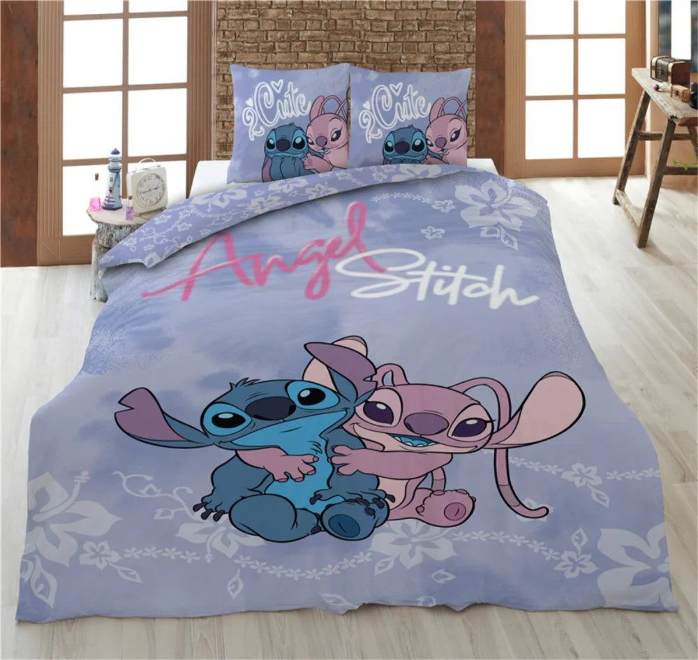 Disney Stitch Angel Kinder Bettwäsche 2tlg. Set 135-140x200 65x65 - WS-Trend.de