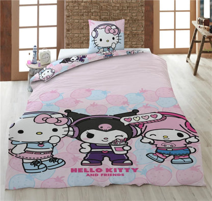 Hello Kitty Kuromi Melody Mädchen Kinder Bettwäsche 2tlg. Set - WS-Trend.de