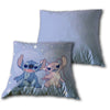 Disney Stitch Angel Velours Kissen Dekokissen 35x35 cm