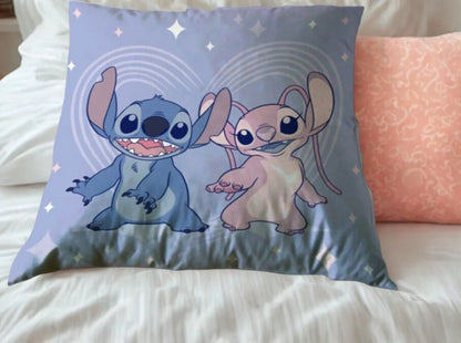 Disney Stitch Angel Velours Kissen Dekokissen 35x35 cm - WS-Trend.de