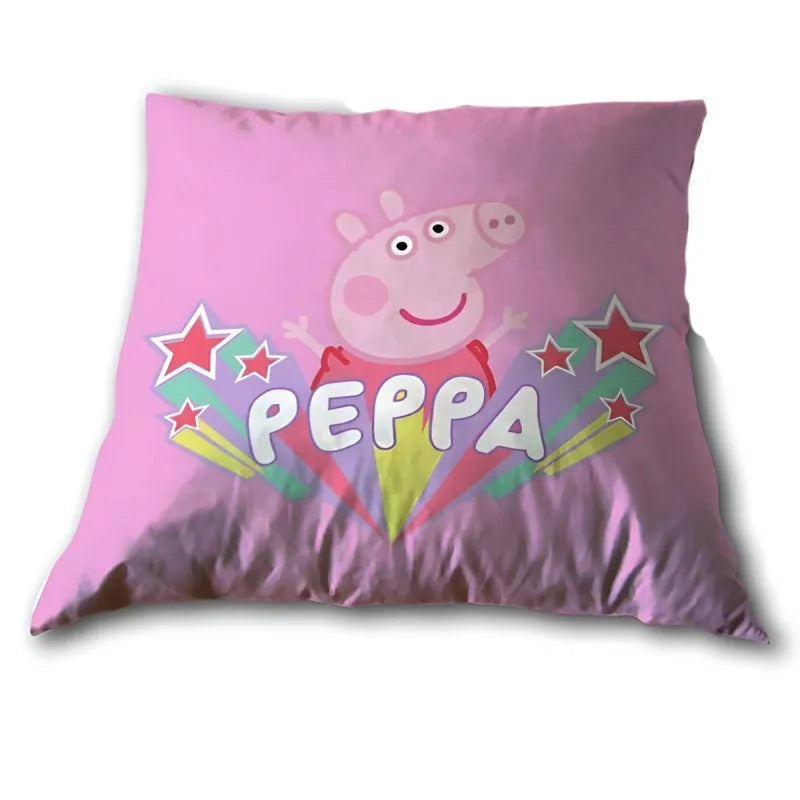 Peppa Wutz Pig Einhorn Velours Kissen Dekokissen 35x35 cm - WS-Trend.de