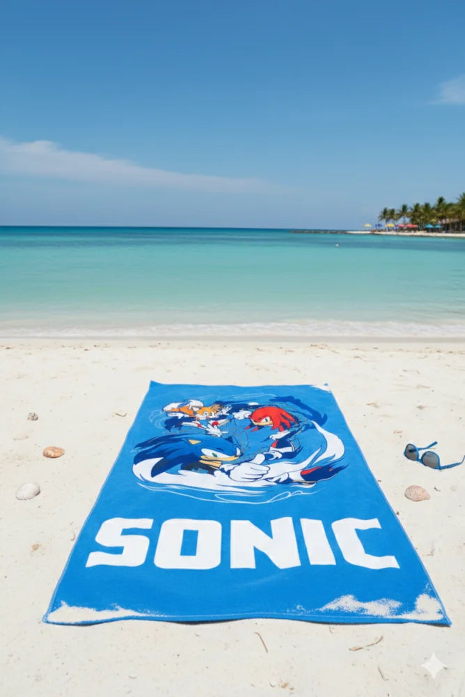 Sonic the Hedgehog Handtuch Badehandtuch Badetuch XL Strandtuch 70x140 - WS-Trend.de XXL