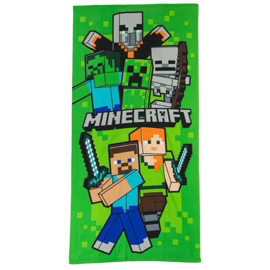 MInecraft Gamer Steve Alex Mikrofaser Badetuch Strandtuch XL 70x140 cm - WS-Trend.de