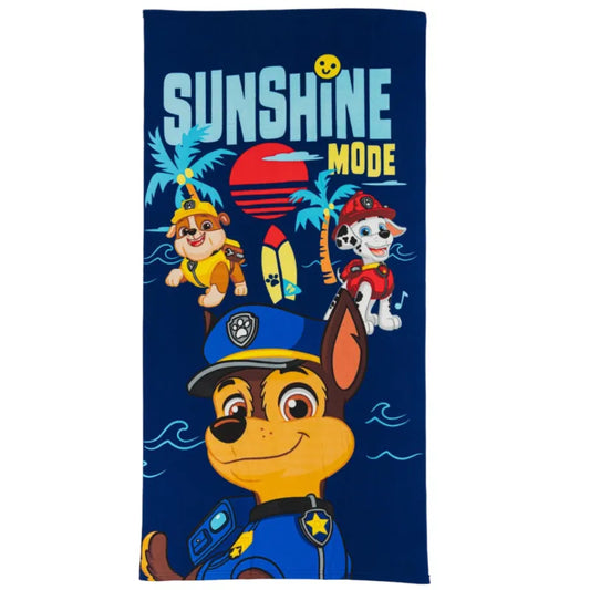 Paw Patrol Chase Rubble Jungen Mikrofaser Strandtuch Badetuch 70x140 cm - WS-Trend.de