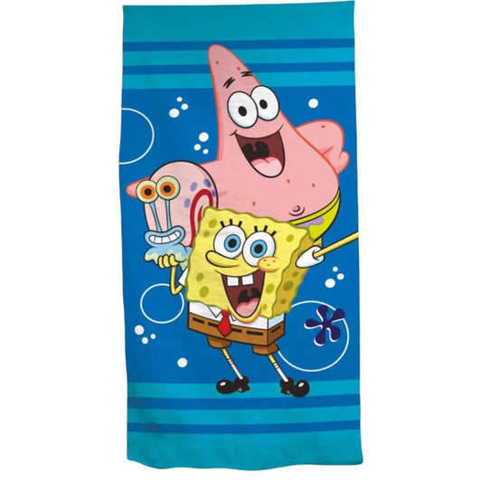Spongebob Schwammkopf Mikrofaser Badetuch Strandtuch XL 70x140 cm - WS-Trend.de