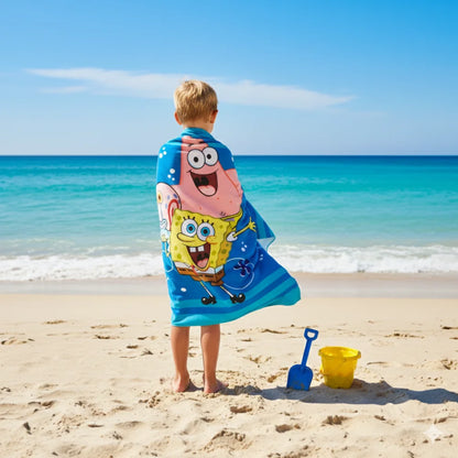 Spongebob Schwammkopf Mikrofaser Badetuch Strandtuch XL 70x140 cm - WS-Trend.de