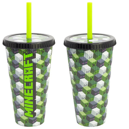 Minecraft Creeper Gamer XL Kaffeebecher Becher To-Go 790 ml Halm - WS-Trend.de