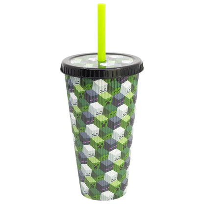 Minecraft Creeper Gamer XL Kaffeebecher Becher To-Go 790 ml Halm - WS-Trend.de