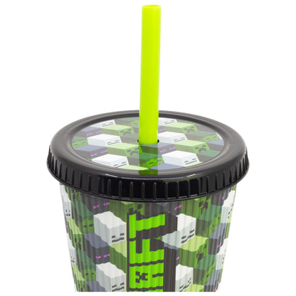 Minecraft Creeper Gamer XL Kaffeebecher Becher To-Go 790 ml Halm