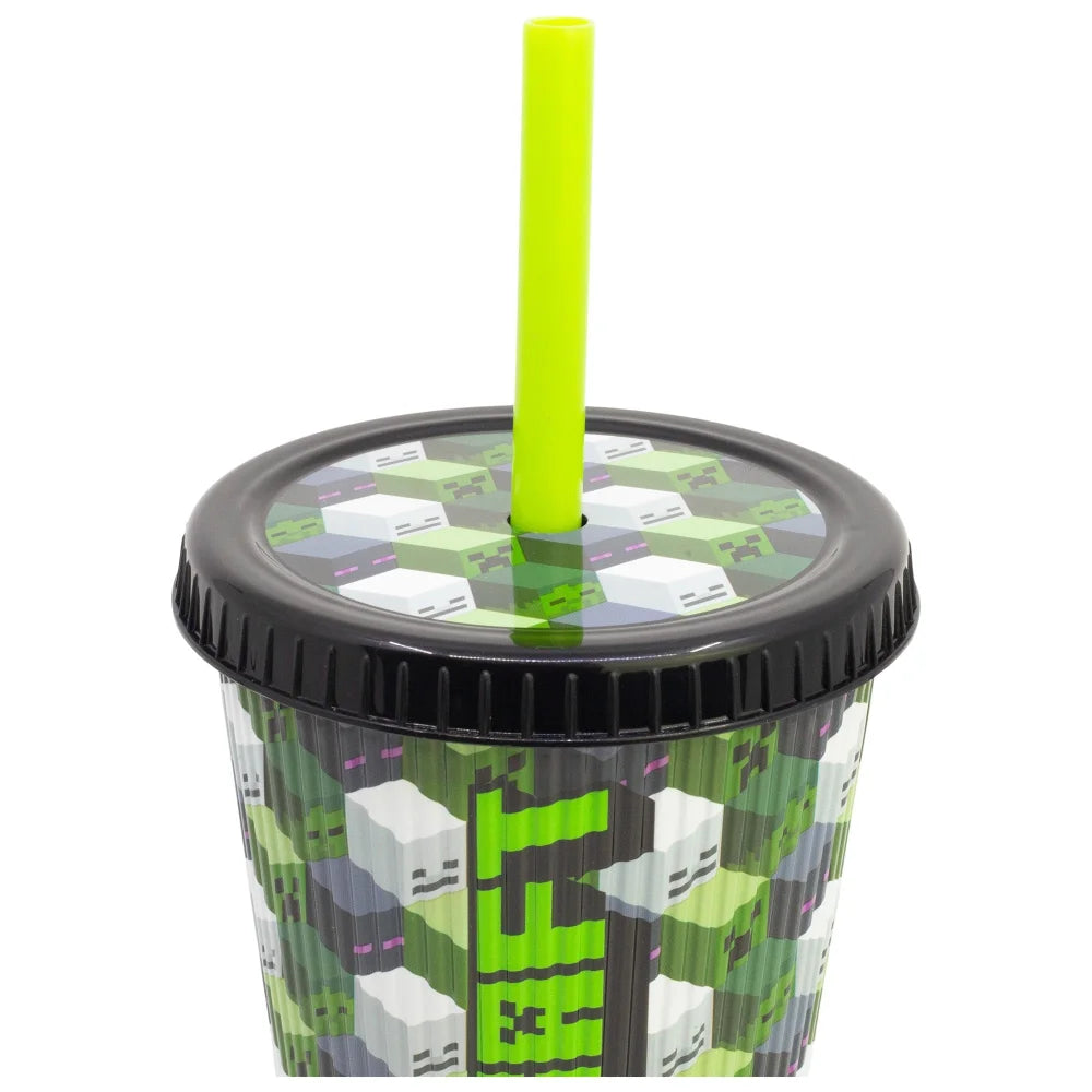 Minecraft Creeper Gamer XL Kaffeebecher Becher To-Go 790 ml Halm - WS-Trend.de