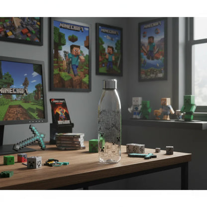 Minecraft Creeper Wasserflasche Trinkflasche Flasche XL 980 ml - WS-Trend.de Enderman Zombie Skelett