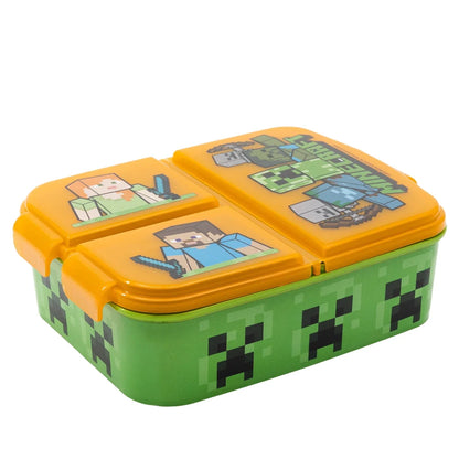 Minecraft Kinder 2 tlg Set 3 Kammern Brotdose XL Alu-Trinkflasche 530 ml - WS-Trend.de